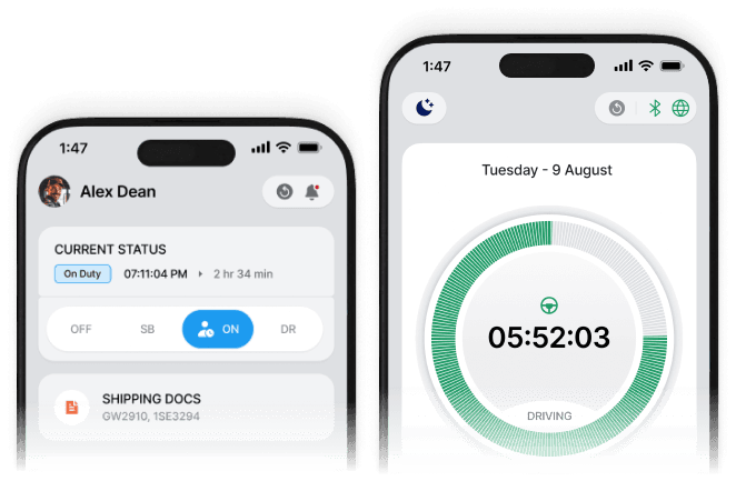 Driver's mobile app